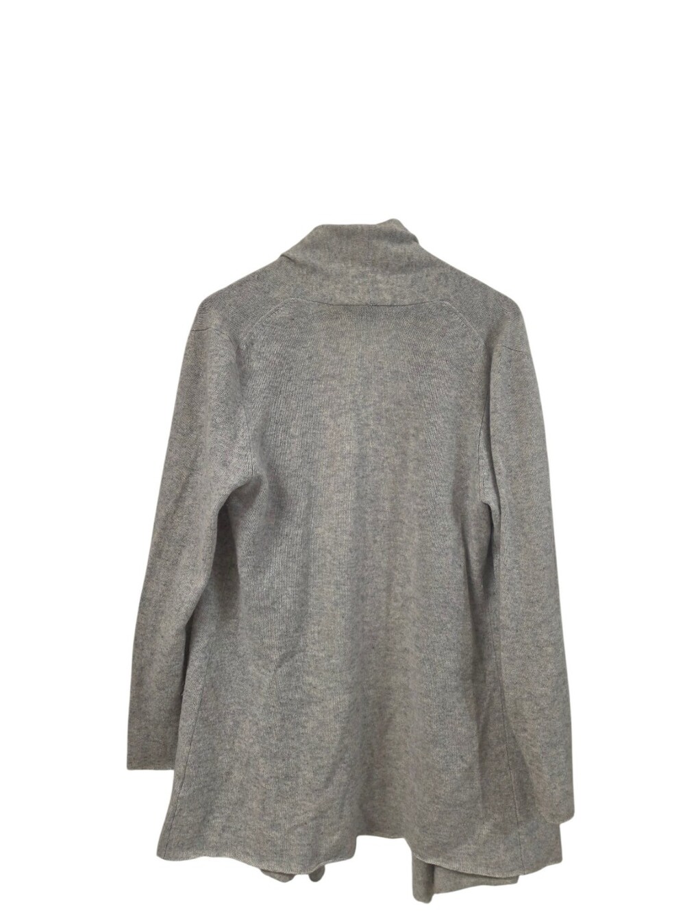 Lusso Women's Gray 100% Cashmere Open Front Duster Cardigan Large - Picture 3 of 6